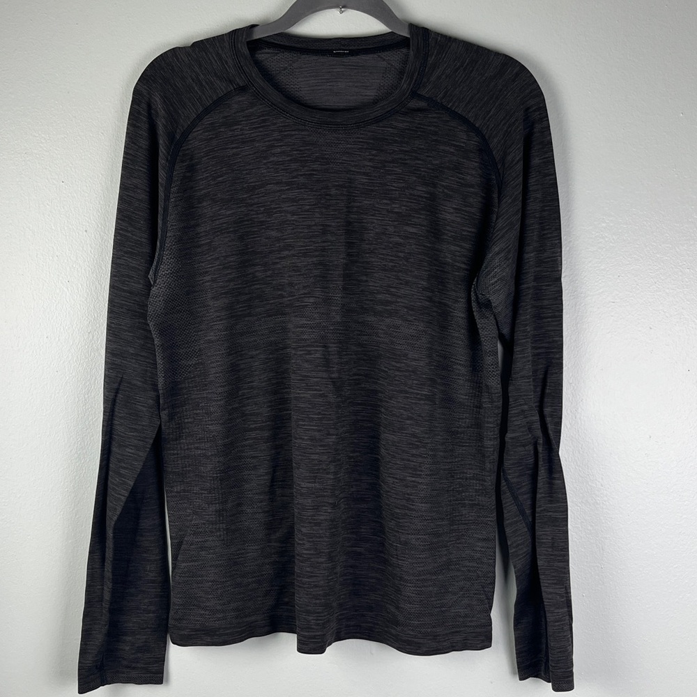 lululemon athletica Men’s Long-Sleeve Crew Neck Shirt - Dark Heather Gray
